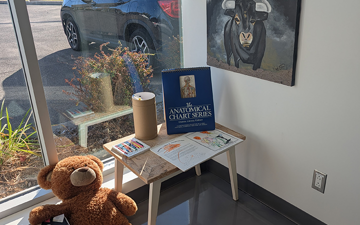 salle d'attente chiropraticien Laval